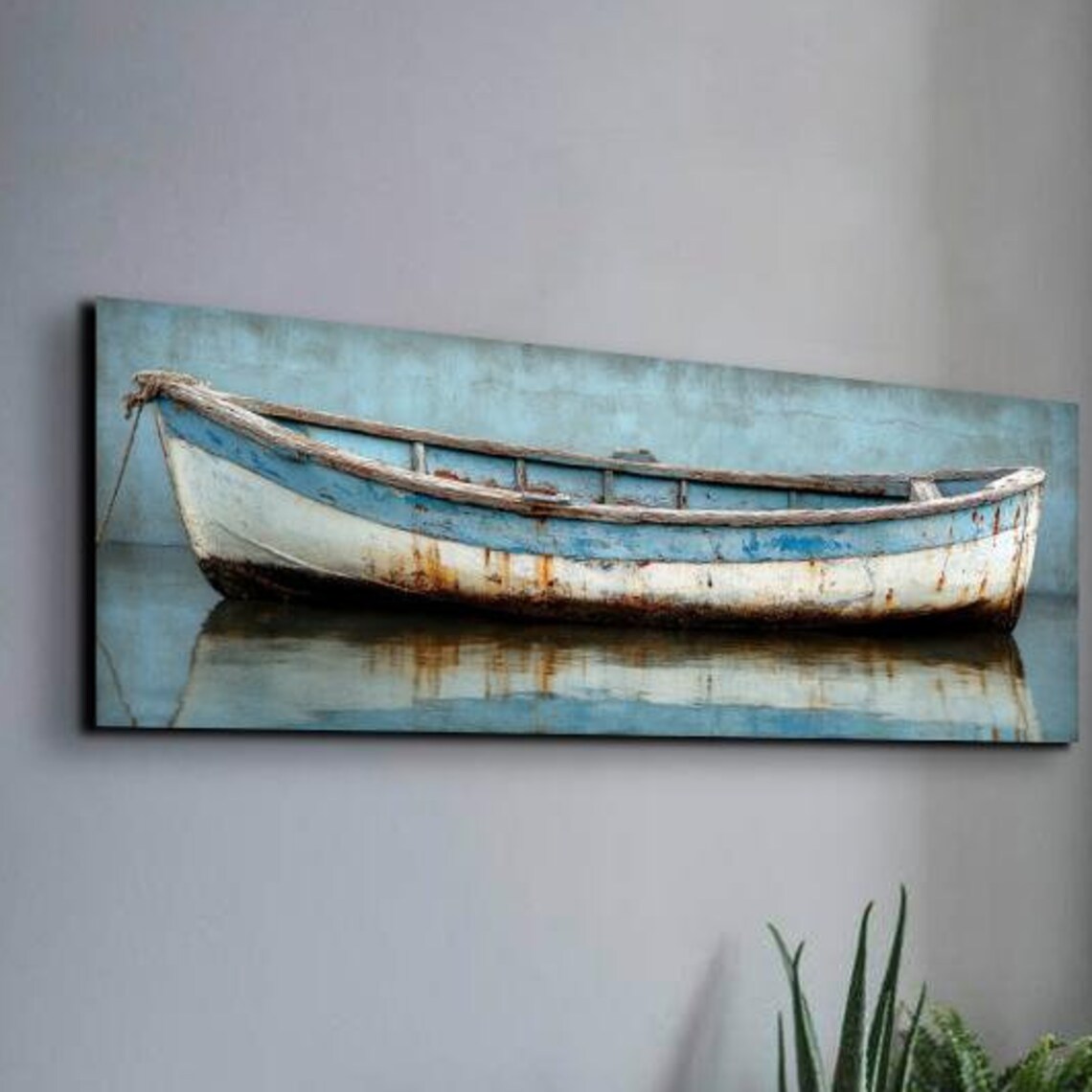 Weathered Wooden Ship Panoramic Art Print