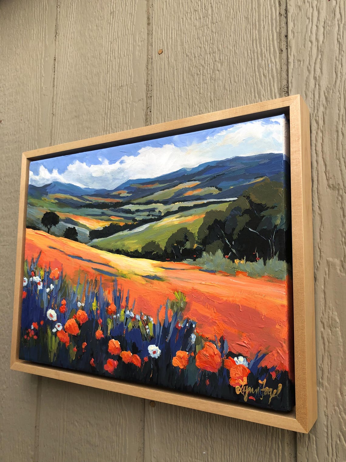 California Poppy Fields Vibrant Wildflower Hills Landscape Poster - Image 5