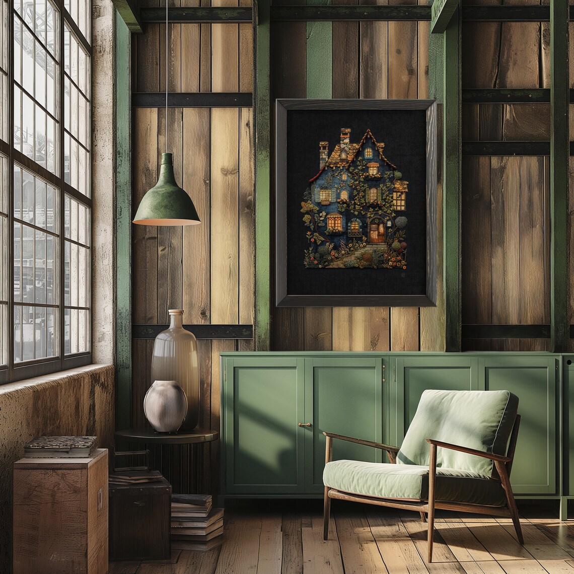 Old Romantic House Art Print, Dark Academia Rustic - Image 2