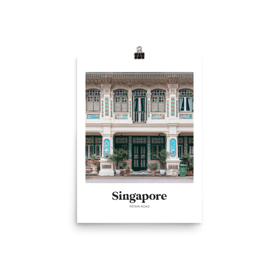 Singapore Petain Road Ornate Peranakan Shophouse Photo Poster - Image 4