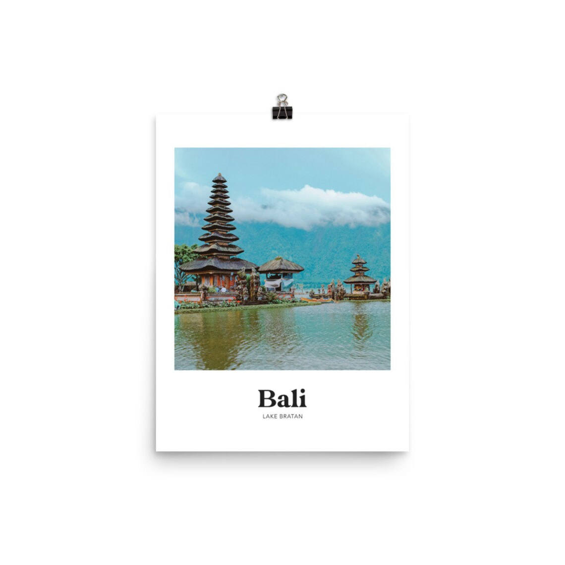Bali Lake Bratan Temple Indonesia Colorful Travel Photography Poster - Image 2