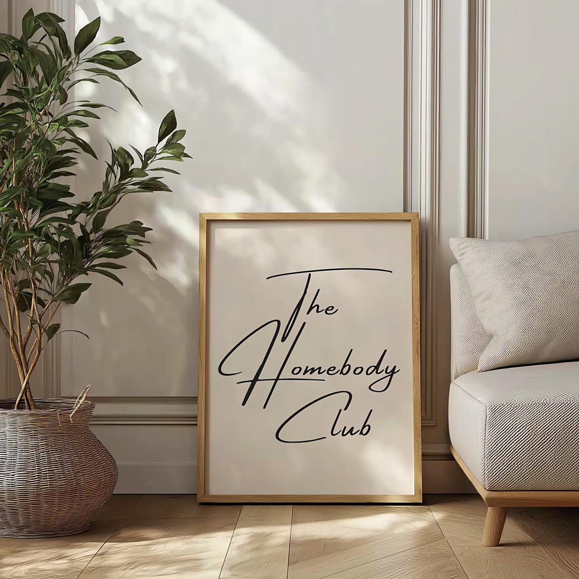 The Homebody Club Elegant Script Minimalist Typography Wall Art - Image 3