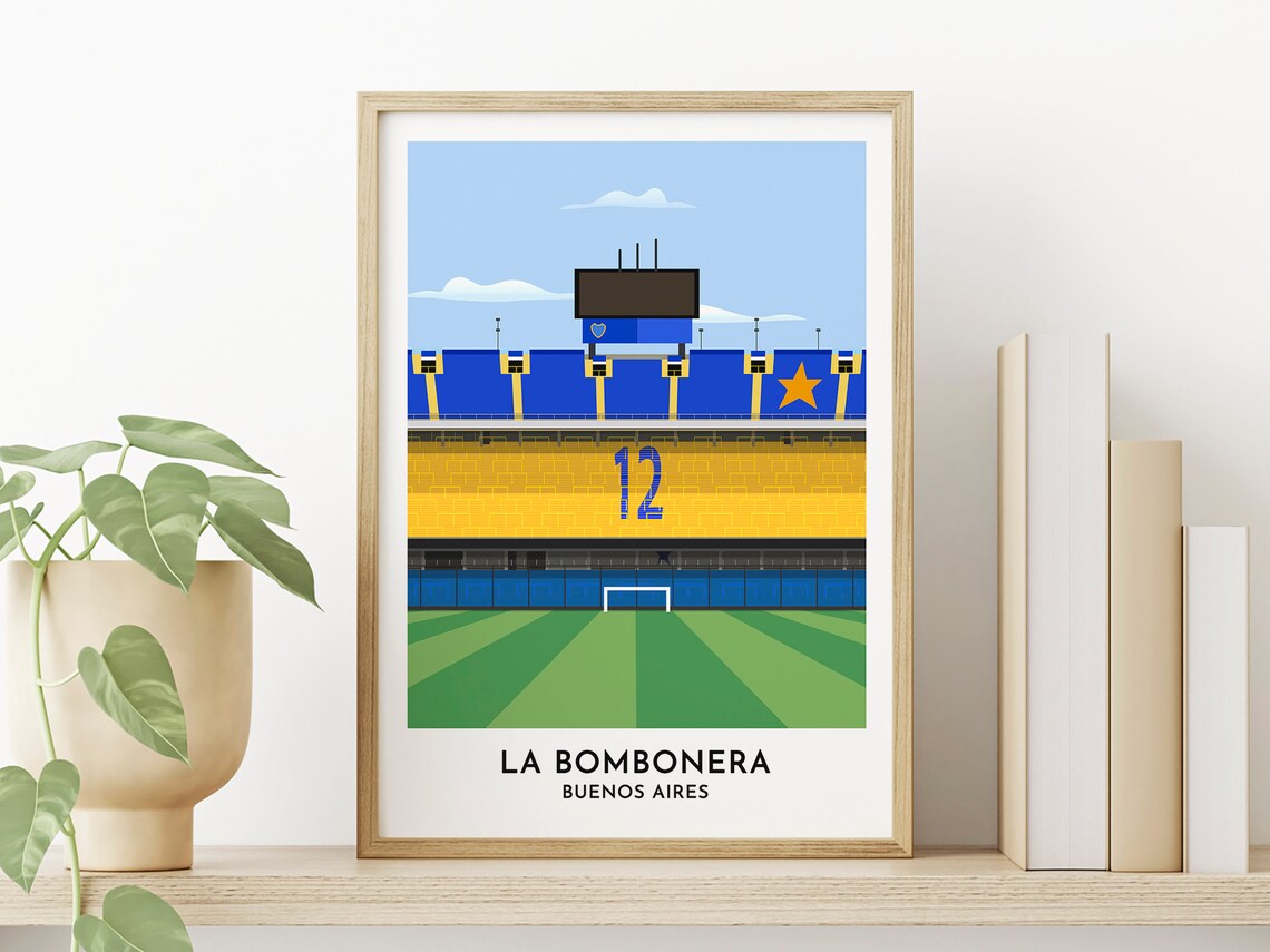 Boca Juniors La Bombonera Poster, Buenos Aires Art
