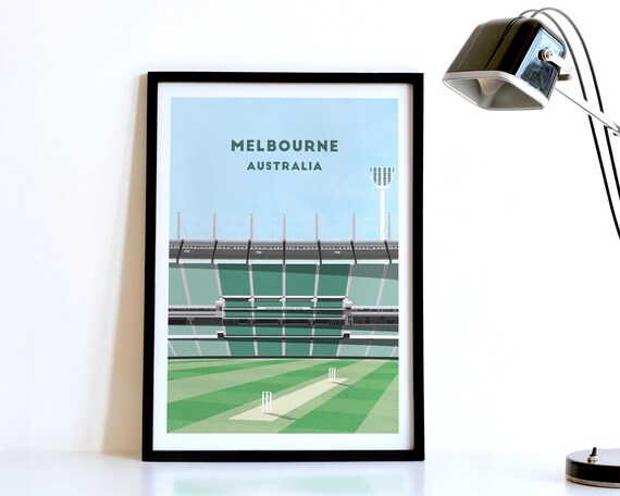 Melbourne Cricket Illustrated Stadium Art Print