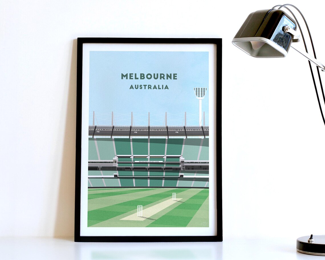 Melbourne Cricket Illustrated Stadium Art Print