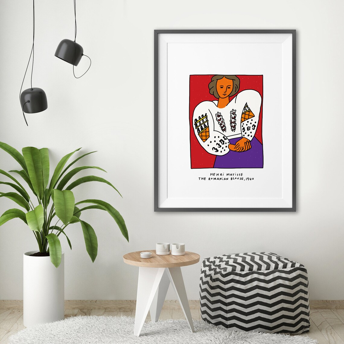 Henri Matisse The Romanian Blouse 1940 Colorful Folk Art Poster - Image 2