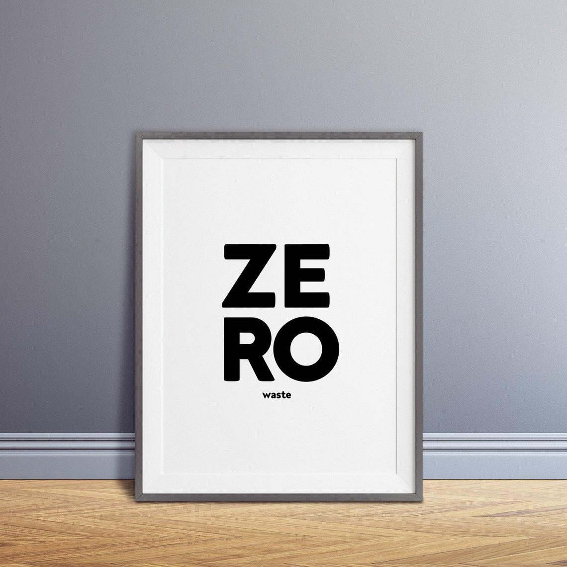 Zero Waste Art Motivational Wall Art Inspirational Typography Prints Monochrome Poster Black White Message Art Minimalist - Image 3