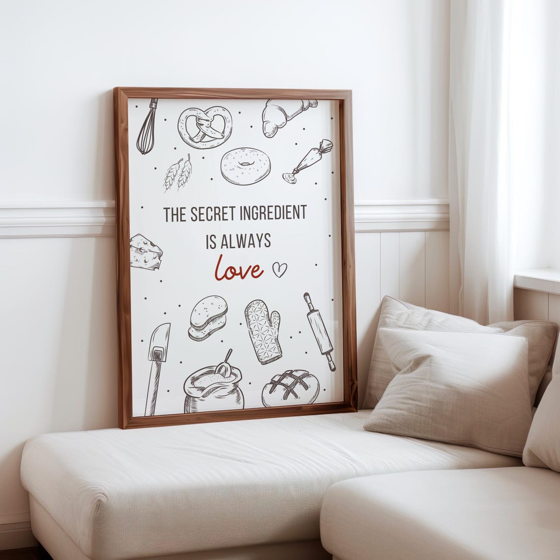 The Secret Ingredient Is Always Love Baking Doodle Kitchen Poster