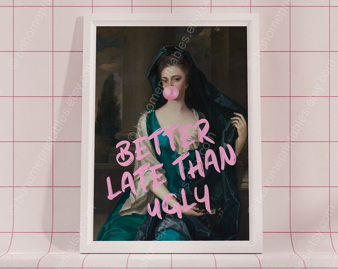 Funny Quote Art Print, Preppy Y2K Room Decor - Image 2