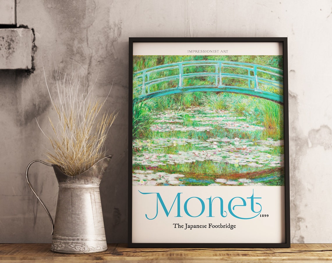 Claude Monet The Japanese Footbridge 1899 Impressionist Art Poster - Image 2