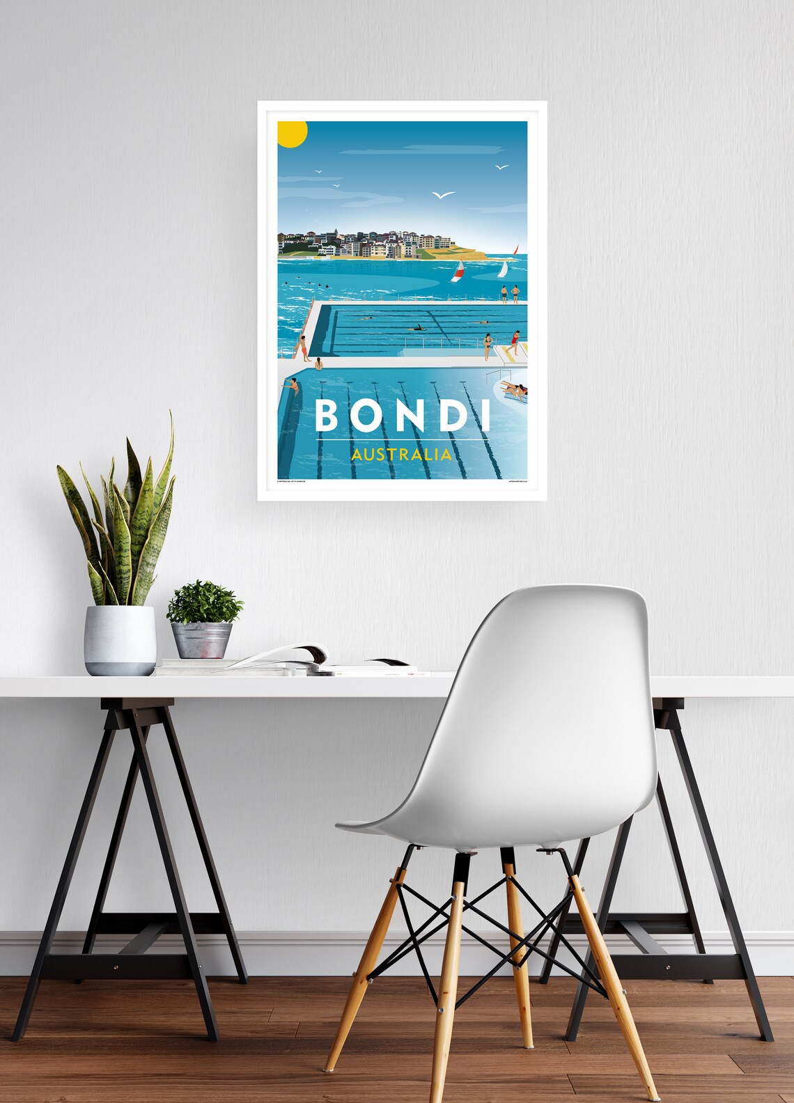 Bondi Icebergs Vintage Travel Poster, Art Print - Image 2