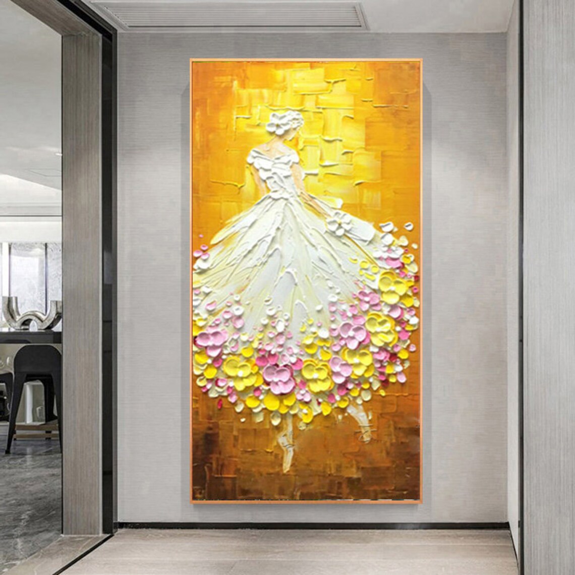 Ballerina Painting, Abstract Floral Wall Art Print - Image 6