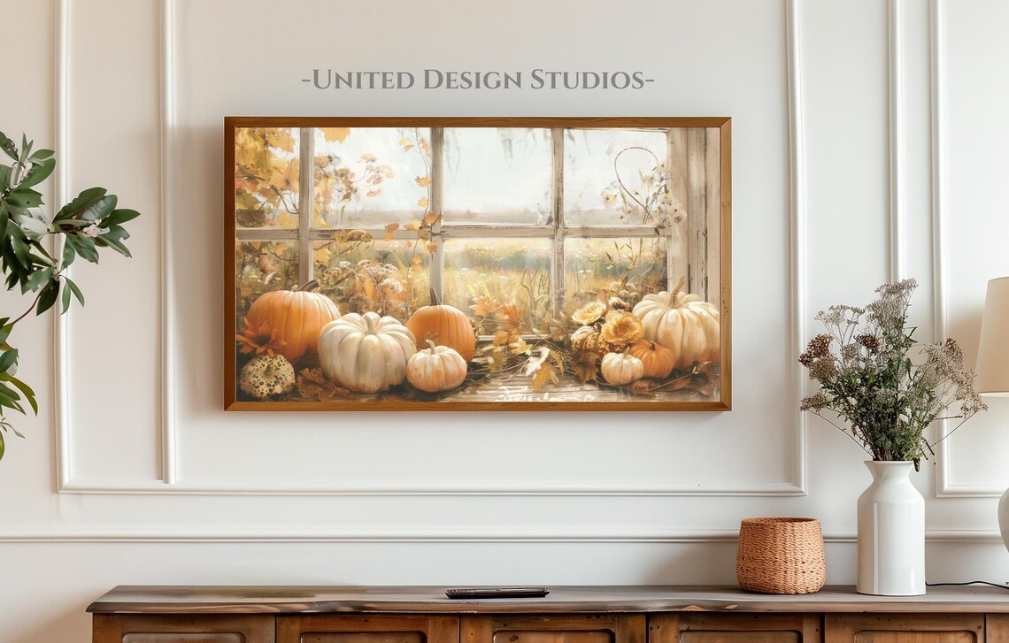 Fall Pumpkins Frame TV Art, Farmhouse Decor - Image 4