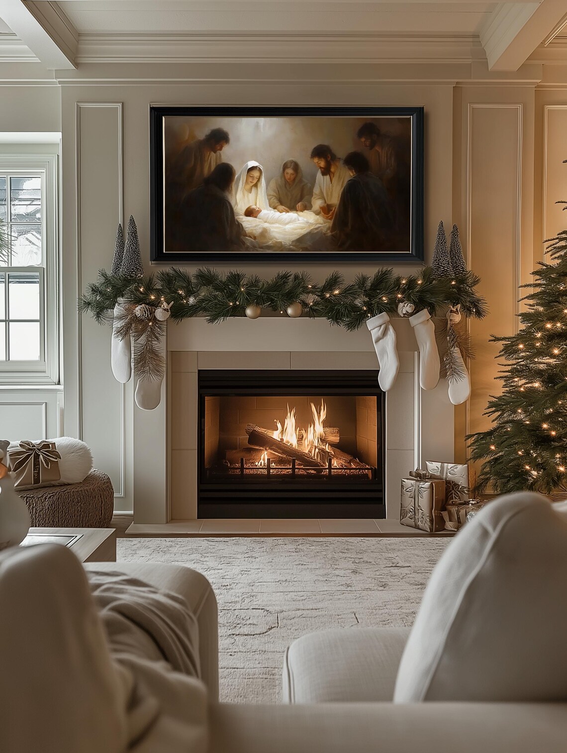 Nativity Scene Holy Family Baby Jesus Manger Christmas Faith Poster - Image 2