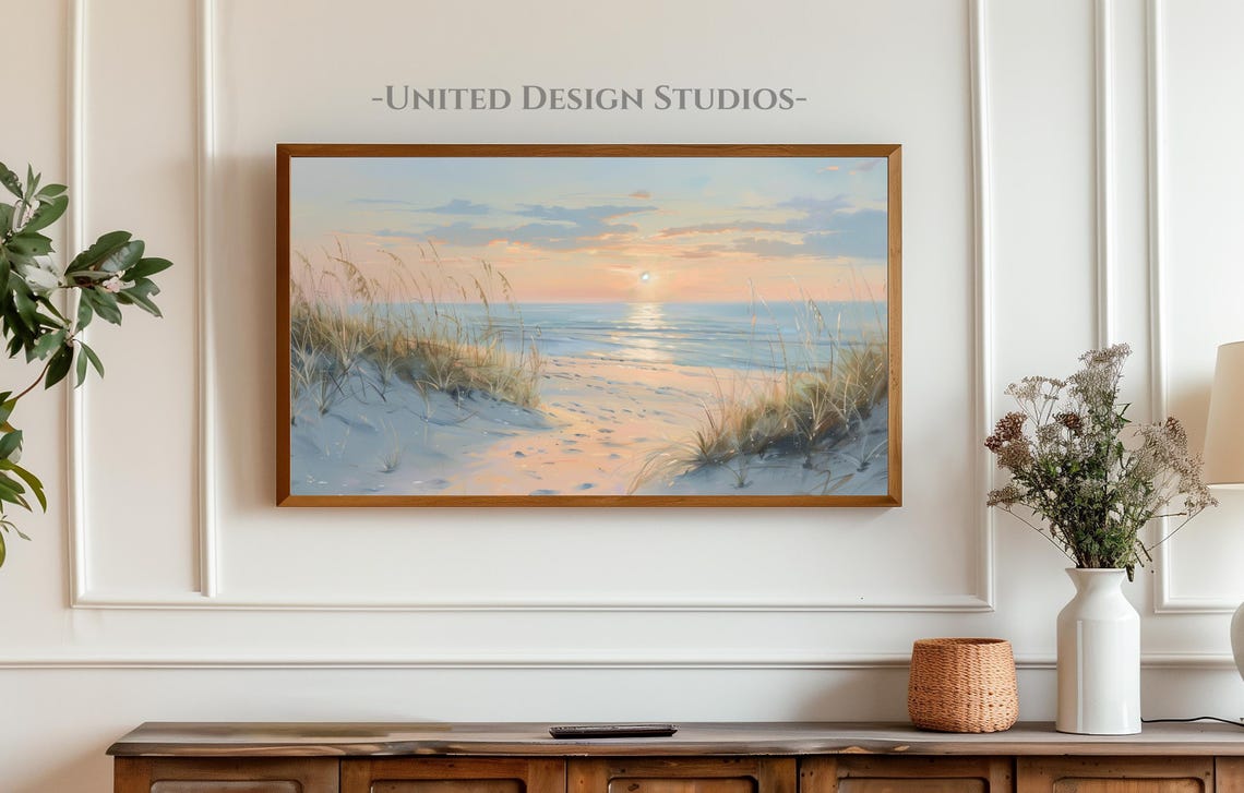 Beach and Sunset Coastal Art Print - Image 4
