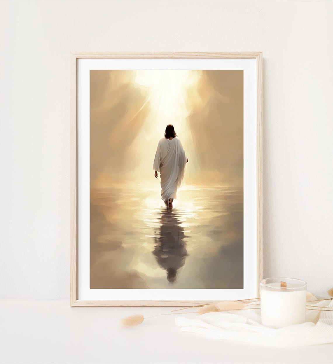 Jesus Walking On Water Toward Heaven Art Jesus Loves You Modern Christian Art Jesus Painting Jesus Art Jesus Christ Picture - Image 4