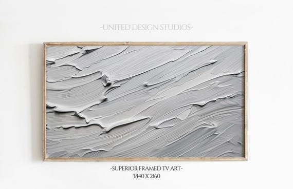 Frame Tv Art Minimalist Oil Painting Modern Art For Frame Tv Neutral Tones Textured Painting