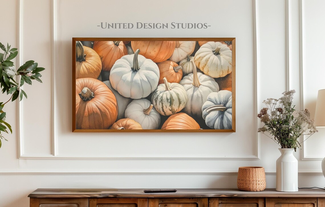 Pumpkin Painting Fall Frame TV Art Poster - Image 3