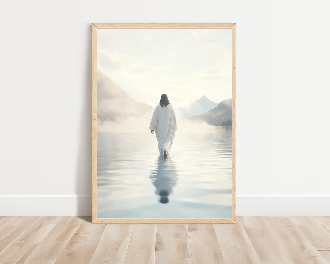 Jesus Walking On Water Christian Art Print - Image 4