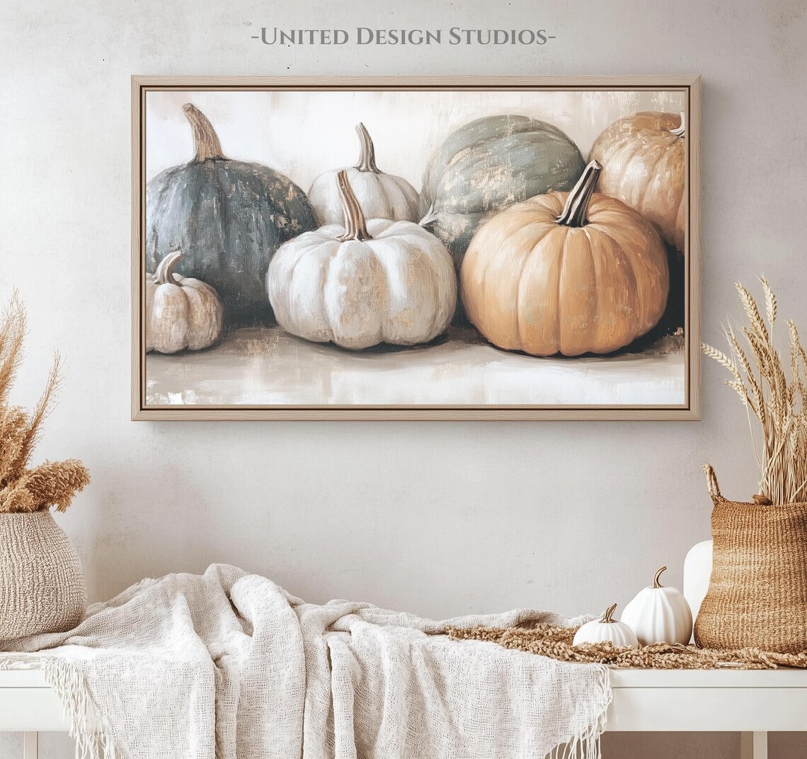 Fall Autumn Light Pumpkin Halloween Art Print - Image 4