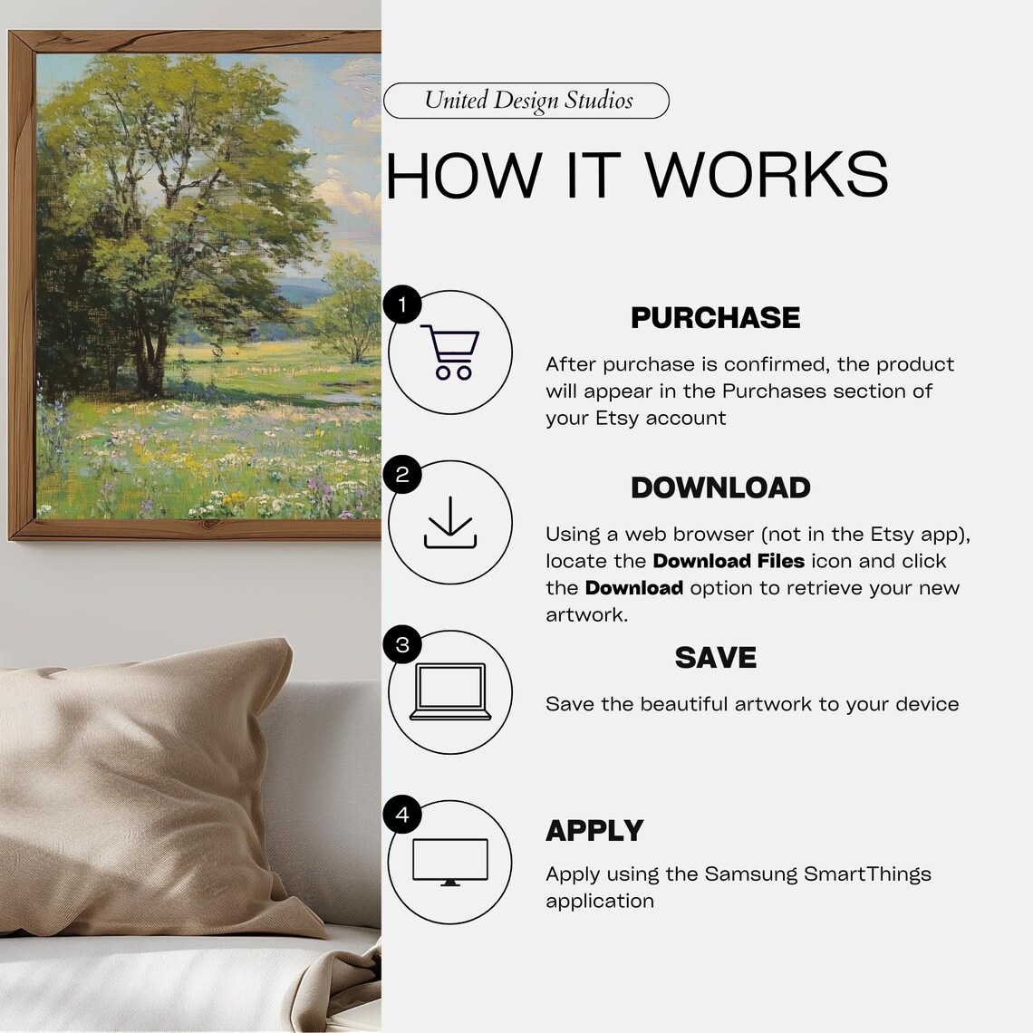 Summer Field Art Print, Seasonal Landscape - Image 3