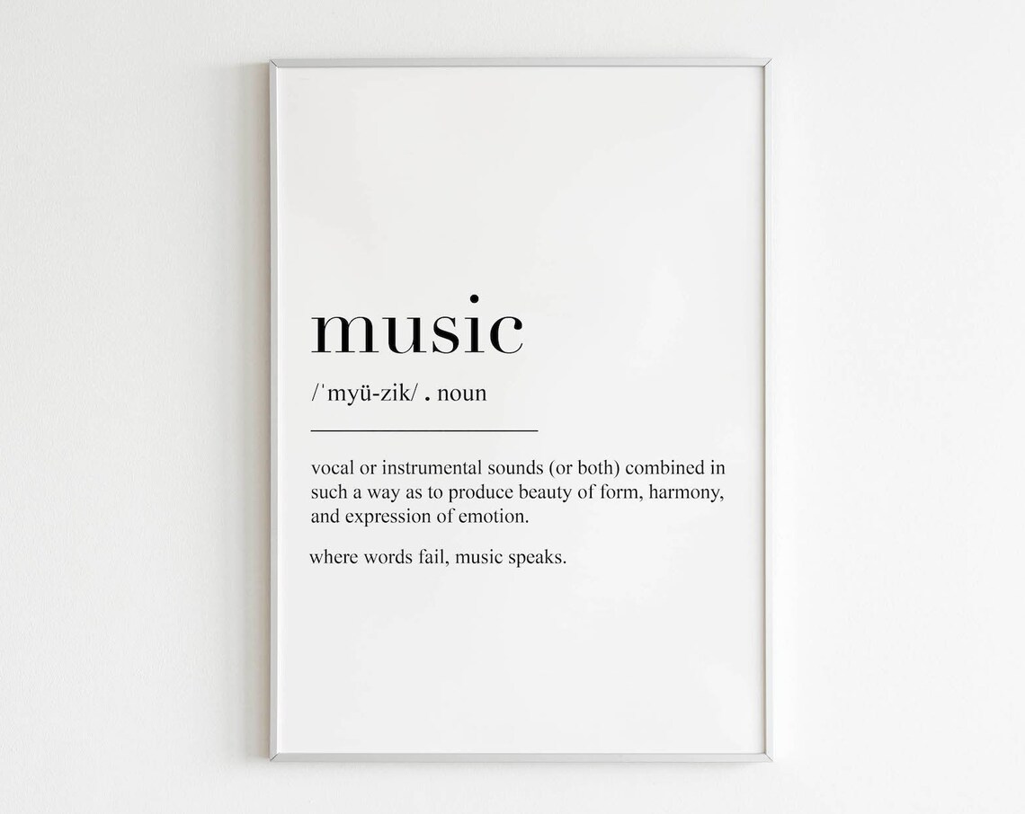 Minimalist Music Definition Poster Print - Image 3