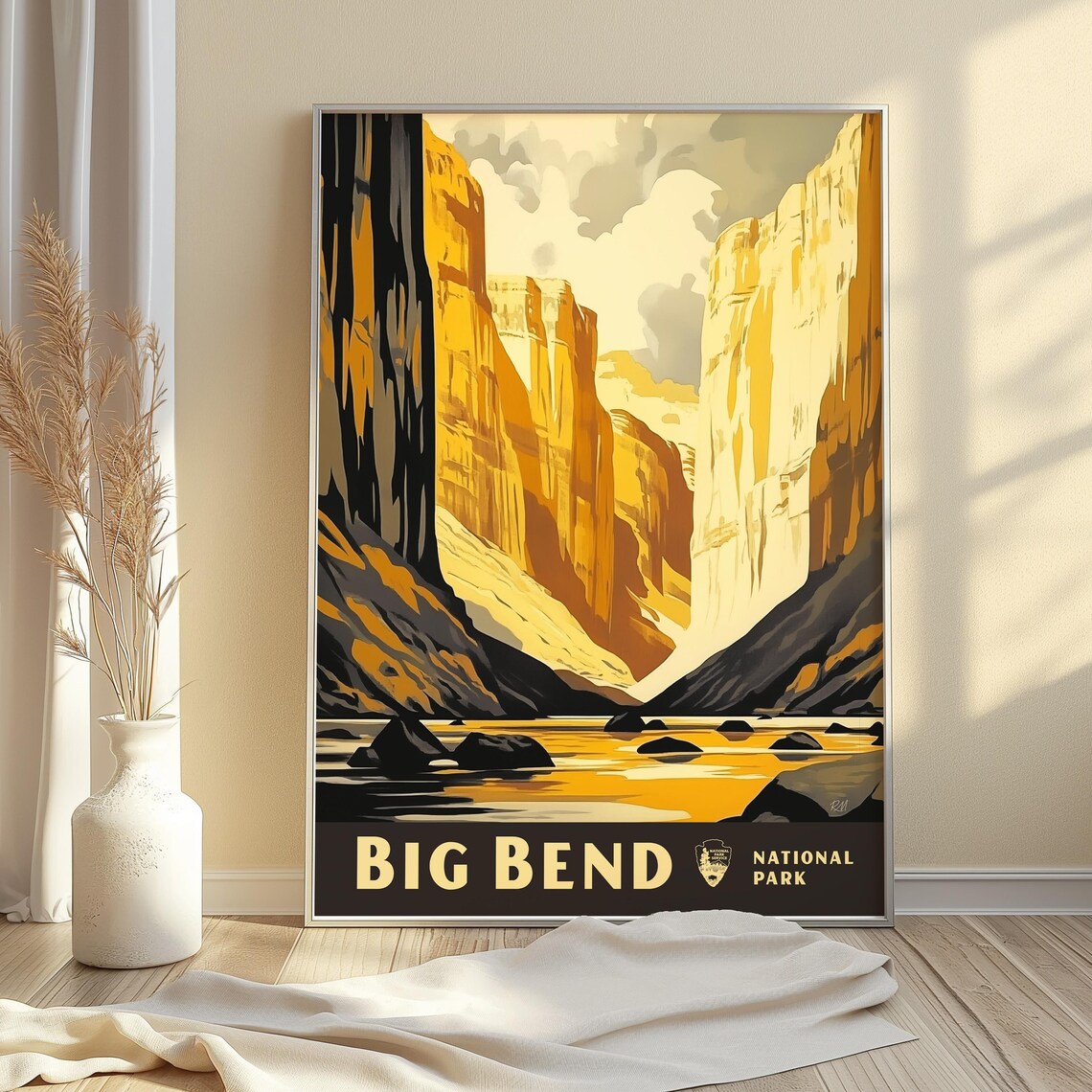 Big Bend National Park Travel Poster, Majestic Canyon