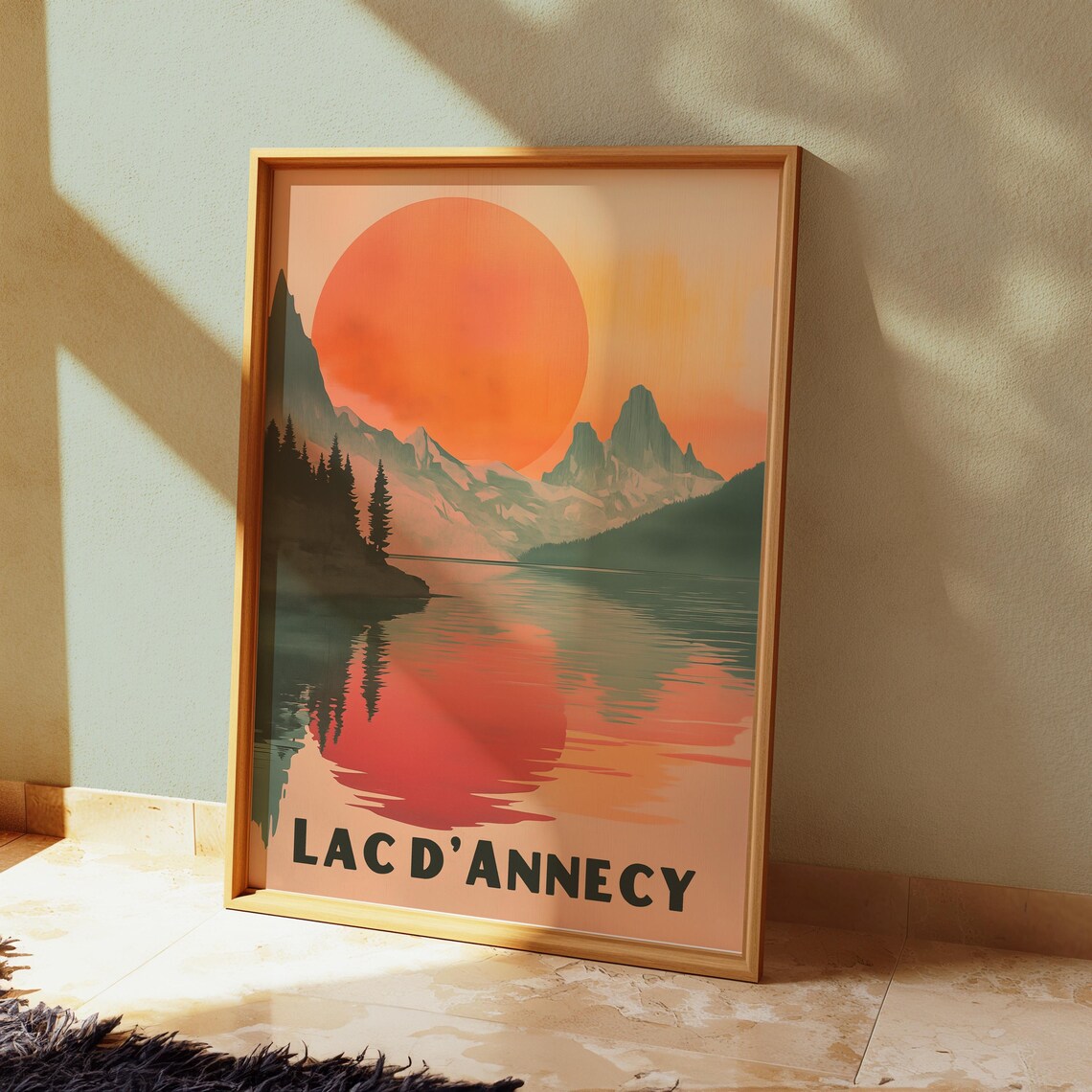 Lake Annecy Vintage Travel Poster, French Alps - Image 5