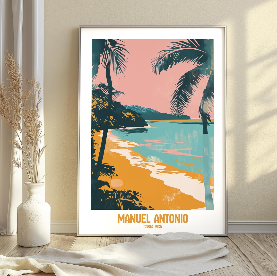 Manuel Antonio Costa Rica Travel Poster Tropical Beach Art Print