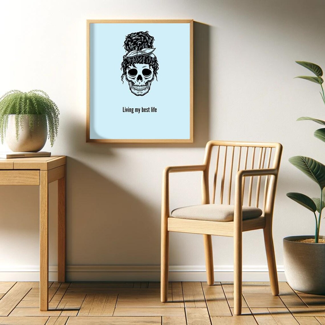 Living My Best Life, Minimalist Humor Poster - Image 2