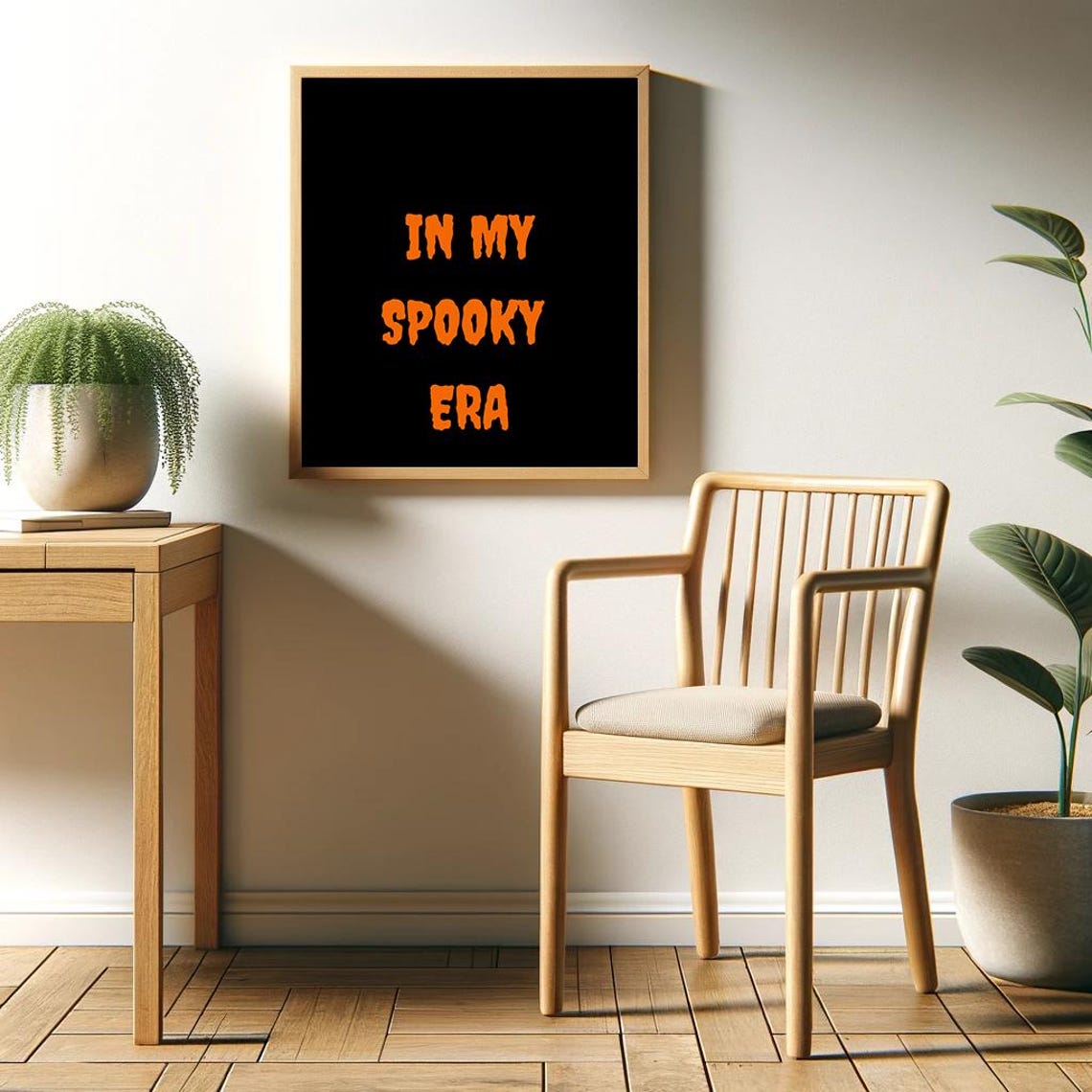 In My Spooky Era Funny Bold Orange Black Trendy Halloween Poster - Image 2
