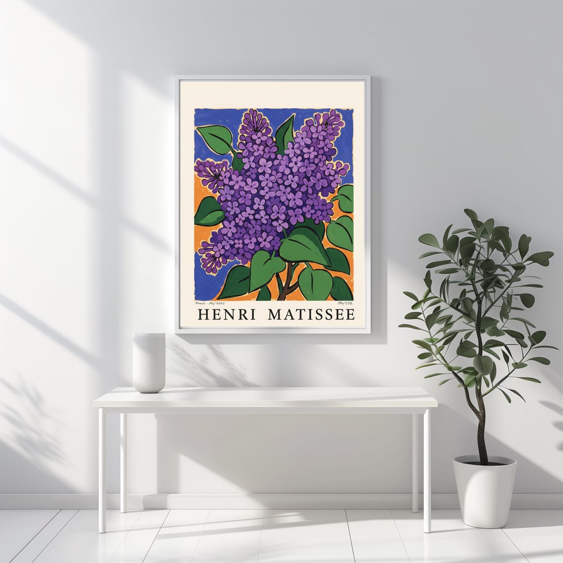 Henri Matisse Purple Lilac Blossoms Floral Art Print Botanical