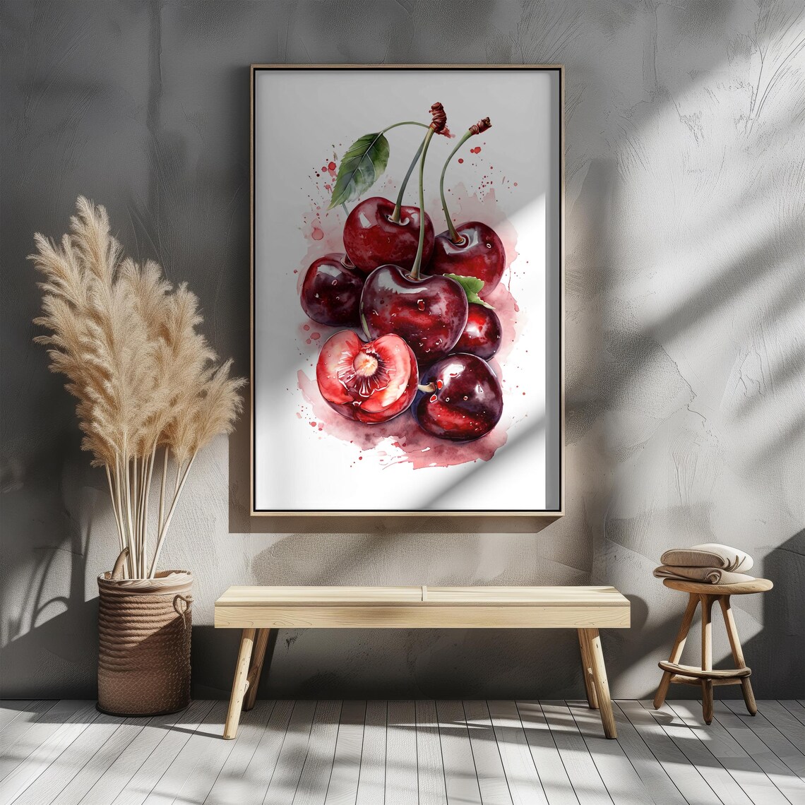 Cherry Art Print, Fresh Kitchen Dining Room Decor - Image 4