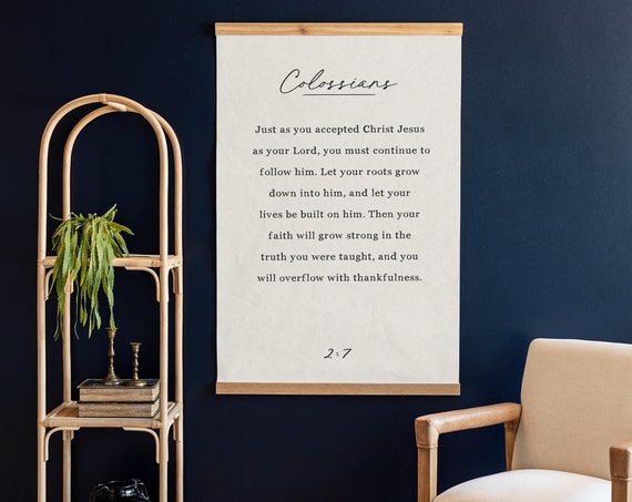Colossians 2 Wall Art Vintage Wall Decor Oversized Bible Verse Art Extra Large Wall Decor Scripture Wall Decor 199