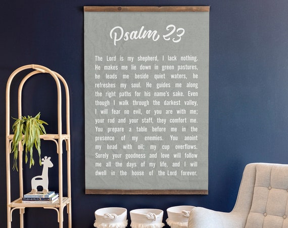 Psalm 23 Tapestry Tapestry Wall Hanging Vertical Kids Room Wall Art Psalm 23 Scripture Tapestry 164