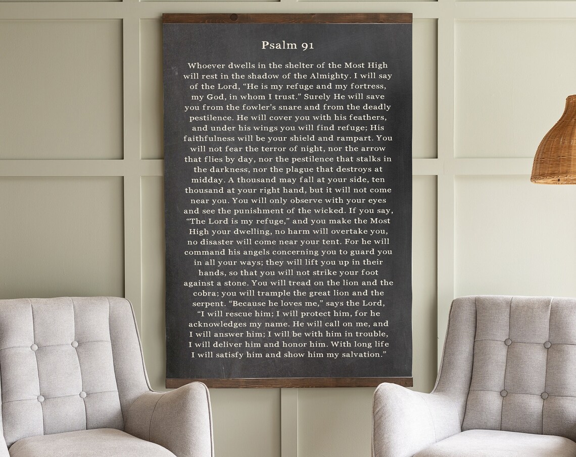 Psalm 91 Scripture Wall Hanging, Bible Verse