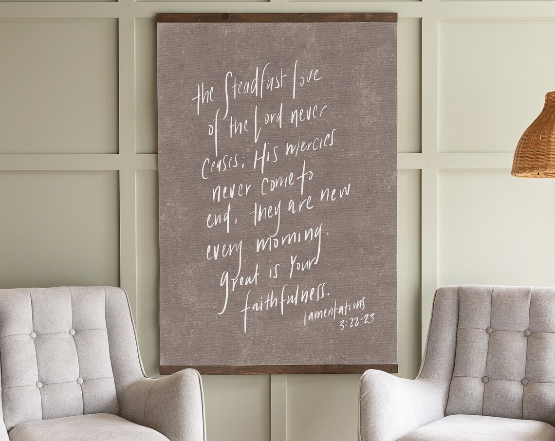 Great Is Your Faithfulness Bible Verse Art Print