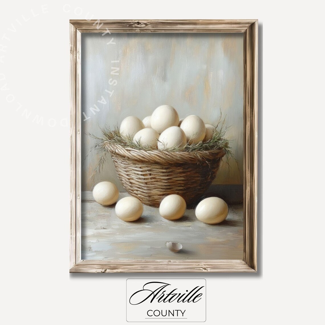 Farmhouse Eggs Print, Cottagecore Kitchen Decor