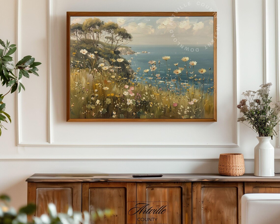 Set Of 6 Vintage Coastal Prints, Beach Wall Art