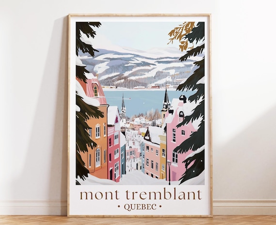 Mont Tremblant Travel Poster, Canadian Mountain Print