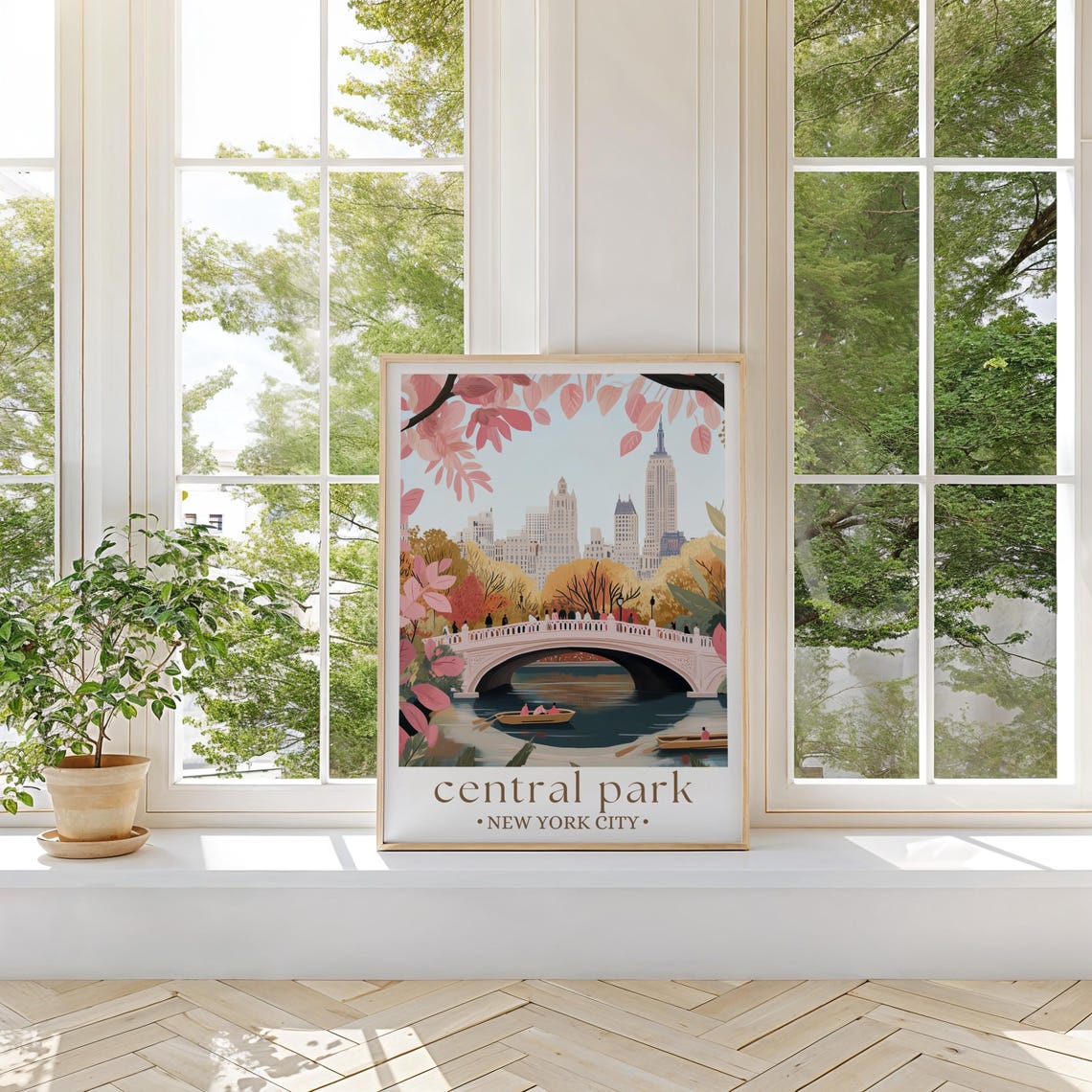 Central Park Nyc Travel Poster Print United States Wall Art New York Usa Print City Poster Personalised Gifts Birthday Present - Image 2