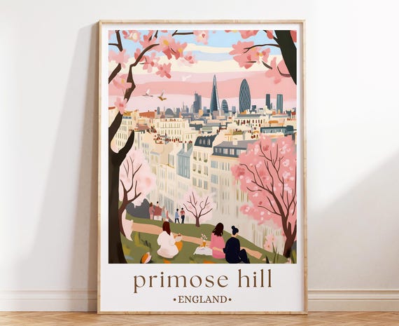 Primrose Hill London Travel Poster, Viewpoint Art Print
