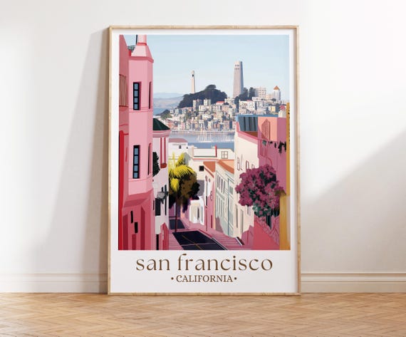 San Francisco Scenic Cityscape Travel Art Poster