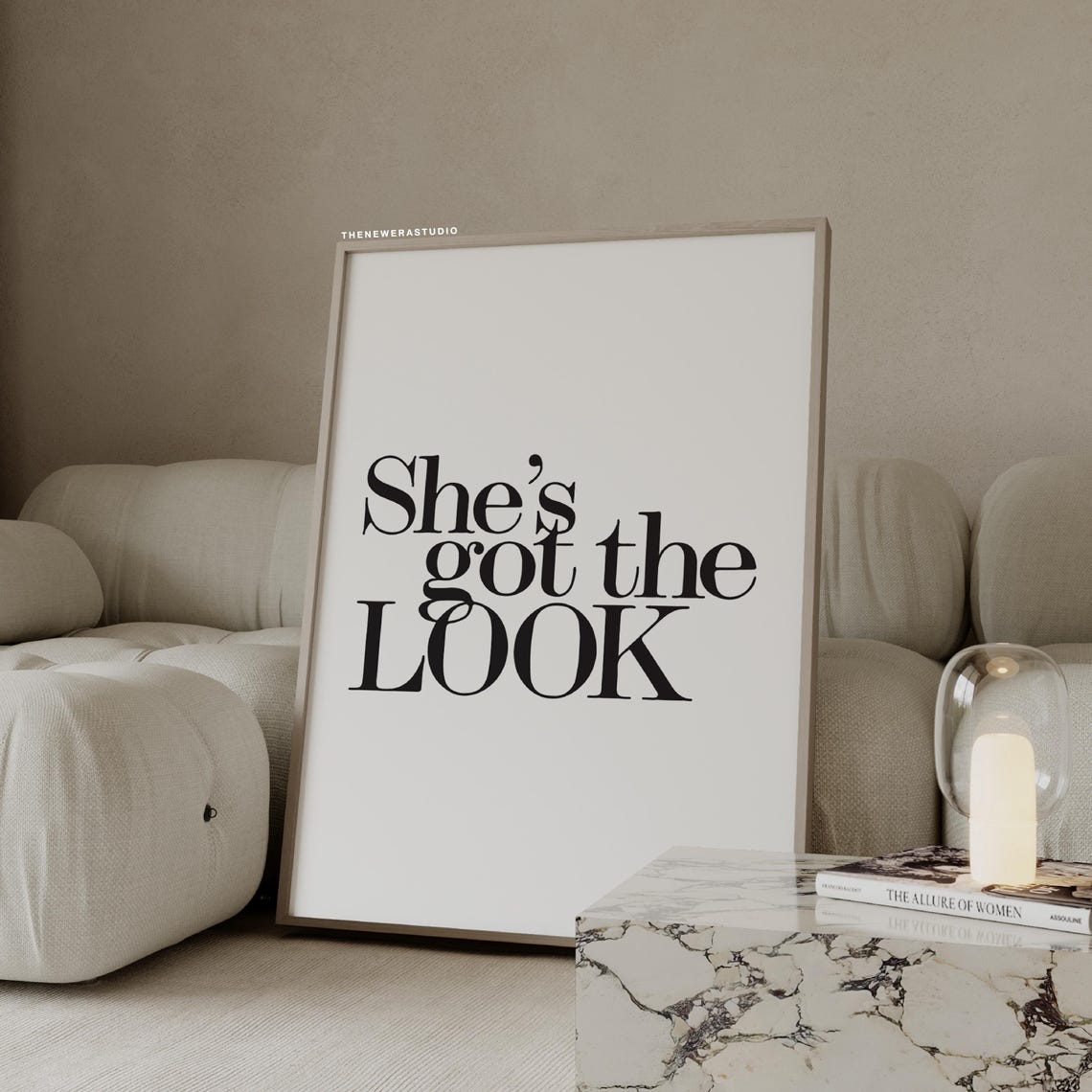 Shes Got The Look Bold Typography Fashion Quote Poster Chic Art