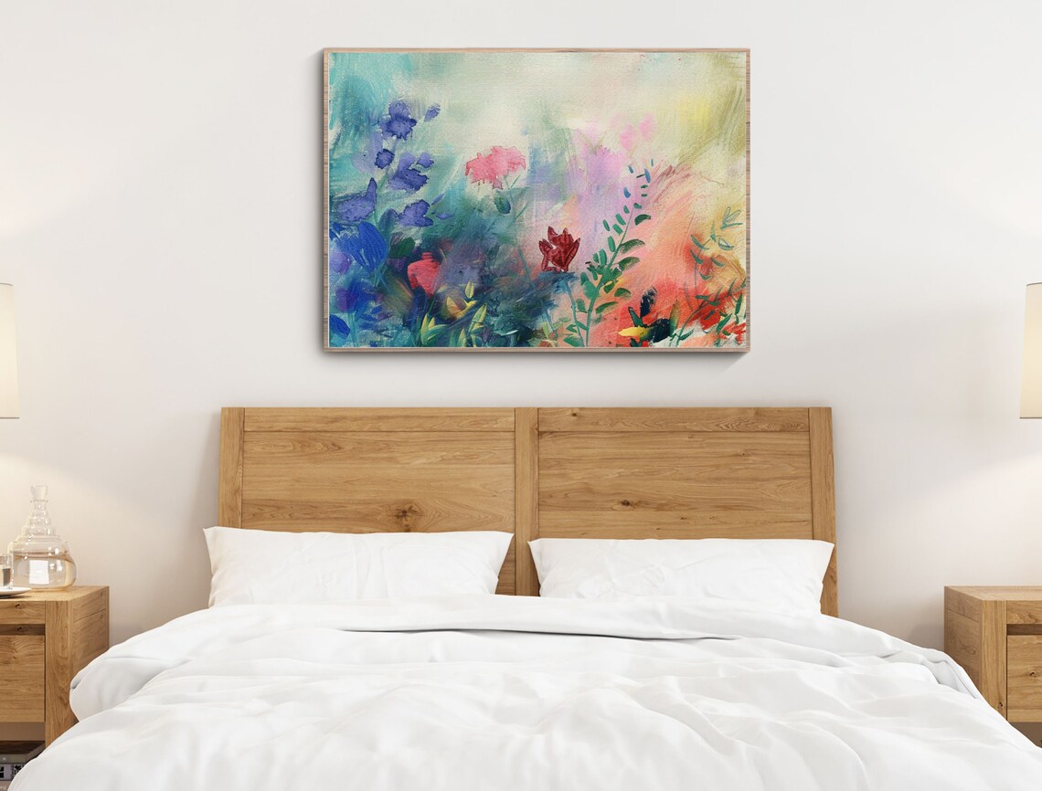 Abstract Fauvist Floral Landscape Painting Bold Color Field Art Poster - Image 3