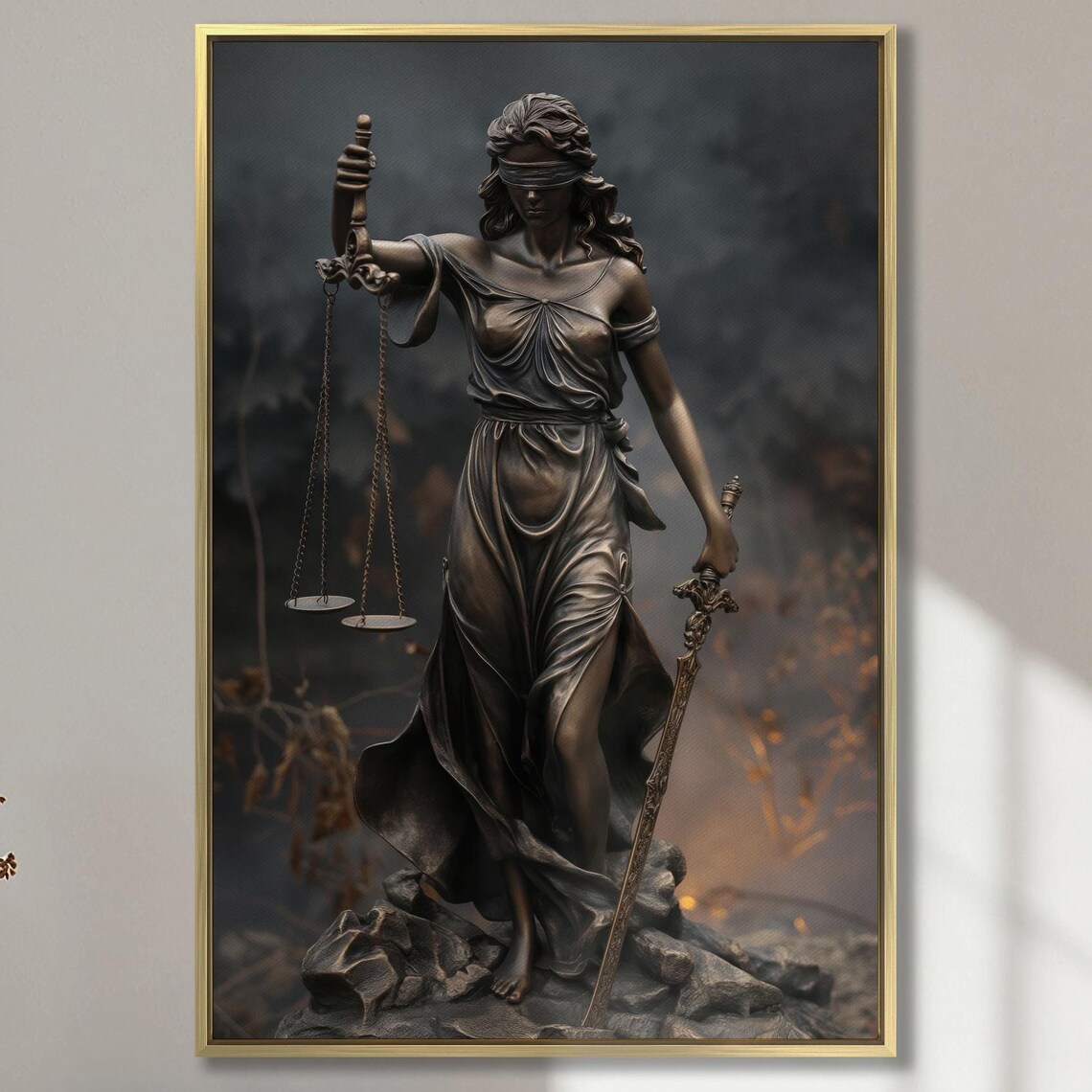 Lady Justice Themis Judicial Symbol Art Print