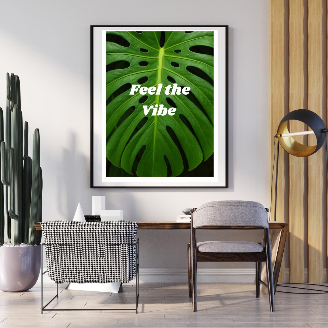 Monstera Leaf Botanical Plant, Tropical Spa Decor Art Print