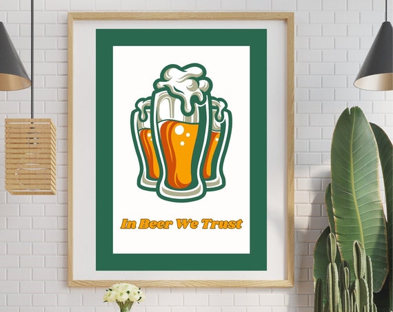 Beer Poster, Bar Decor