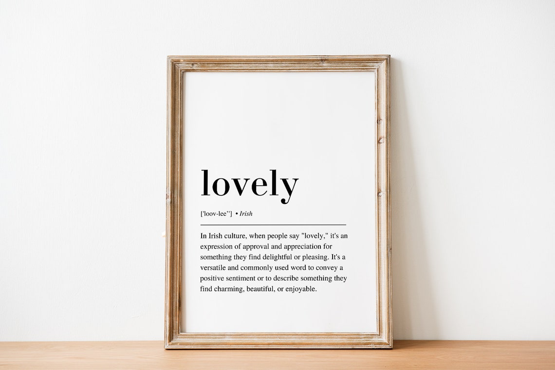 Lovely Irish Definition Dictionary Positive Wall Decor Art Poster - Image 2