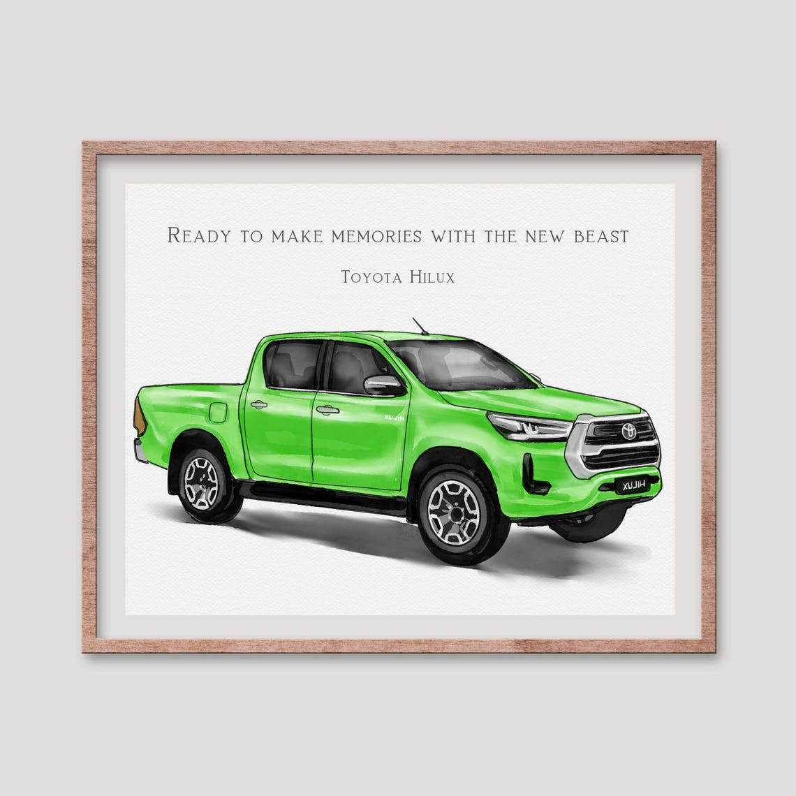 Black Isuzu D-Max Pickup Custom New Car Portrait Poster Gift - Image 3